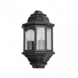 Aplique Exterior Aluminio Shaula 2xe27 Negro Ip44 38,5x22x12,5 Cm - Imagen 1