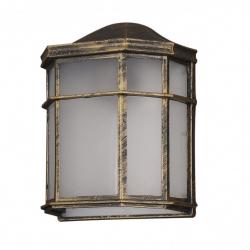 Aplique Exterior Aluminio Bellatrix 1xe27 Neg/oro  25x11x19,5 Cm Ip44 - Imagen 1