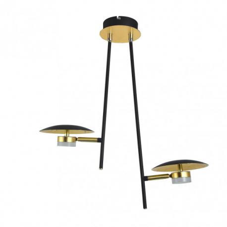 Colgante Ciudad Del Cabo 2l 12w 4000k Negro/oro 52x49x15 Cm 1080 Lm Dirigible Y Orientable - Imagen 1