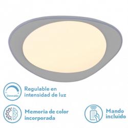 Plafon 72w Daire Gris 3000-4000-6500k 5616lm  7x55x55cm Remoto+reg.int+memoria - Imagen 2
