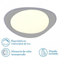 Plafon 72w Daire Gris 3000-4000-6500k 5616lm  7x55x55cm Remoto+reg.int+memoria - Imagen 3