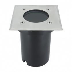 Empotrable Exterior Encastrar Cuad.1xgu10 Niquel   13x11x11 Cm Ip65 Corte 10,5 Cm - Imagen 1