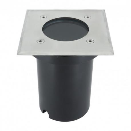 Empotrable Exterior Encastrar Cuad.1xgu10 Niquel   13x11x11 Cm Ip65 Corte 10,5 Cm - Imagen 1